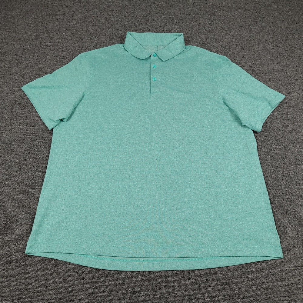 Lululemon Polo Shirt Mens XL Green Jersey Golf Performance Stretch Casual